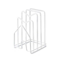 Poeland Kitchen Pantry Organizer Rack for Dinnerware, Bakeware, Cookware, Cutting Boards, Pan Lids - color: White
