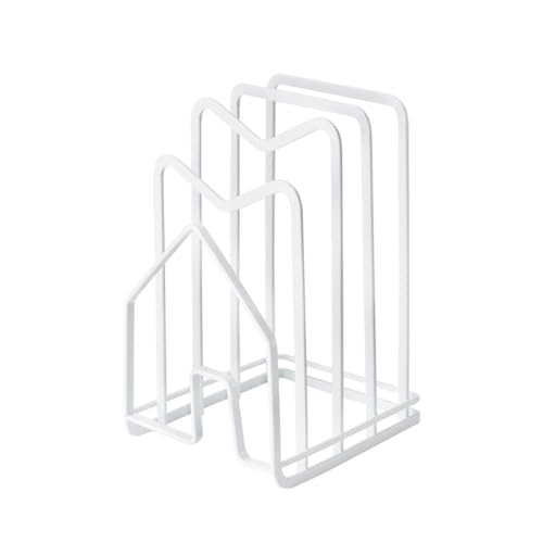 Poeland Kitchen Pantry Organizer Rack for Dinnerware, Bakeware, Cookware, Cutting Boards, Pan Lids - color: White