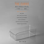 BINO | Plastic Storage Bins, Small | THE CURVE COLLECTION | Multi-Use Organizer Bins | Storage Containers Kitchen, Pantry and Home Organization | Fridge Organizers | Pantry Organization - size: Small