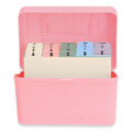 H4D Index Card Holder 4x6 Inches with 25 Plastic Dividers, Light Pink - color: Light Pink, size: 4x6 inch