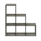 Furinno Pelli 3-2-1 Cubic Storage Cabinet, French Oak Grey/Black - color: French Oak Grey/Black, size: 3-2-1-Cube