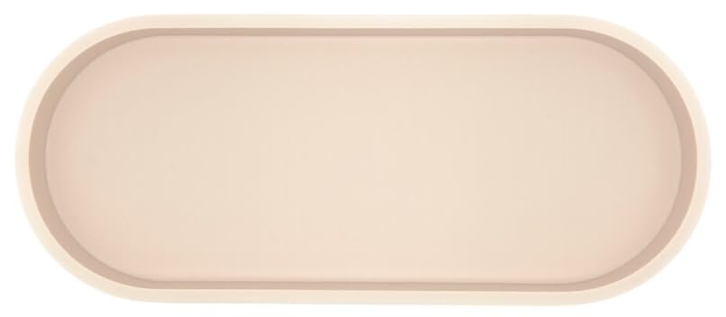 Happitasa Premium 12” x 5” Silicone Vanity Tray | Sink and Surface Organizer with Sturdy Non-Slip Base | Heat Safe, Dishwasher Safe (Sand Dollar) - color: Sand Dollar