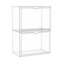 Clear Acrylic Display Case with Magnetic Lid-Dustproof Plastic Book Storage box,Clear Box,Purse Storage Organizer,Action Figure Display Case,Acrylic Sneaker Shoe Box(2 Pack) - style: 14.2"L x 8.7"W x 10.6"H - 2 Pack