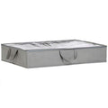 Amazon Basics Under Bed Storage Bags for Clothes, Blankets and Linens, Foldable Fabric Containers with Clear Window and Handles, 30.2" x 20" x 5.7", Gray, 2-Pack - size: 30.2" x 20" x 5.7", style: Flat Loop Handles Underbed - 2 Pack