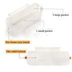 Yopay 2 Pack Bedside Caddy Organizer, Plastic Bunk Bed Shelf, Dorm Bedside Holder, Multi Storage Pocket Holder for Kids Loft Bed Rail Rv Bathroom College with Hook