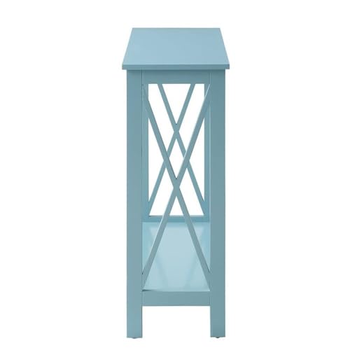 Convenience Concepts Oxford Console Table 39.5" - Sofa Table with Storage Shelf, Transitional Entryway Hall Table for Living Room and Bedroom, Display Foyer Table, Sea Foam Blue - color: Sea Foam Blue