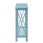 Convenience Concepts Oxford Console Table 39.5" - Sofa Table with Storage Shelf, Transitional Entryway Hall Table for Living Room and Bedroom, Display Foyer Table, Sea Foam Blue - color: Sea Foam Blue