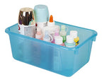 Storex Small Cubby Bin, 12.2 x 7.8 x 5.1 Inches, Candy Teal, 5-Pack (62480U05C) - color: Tint Teal, style: Bin Only