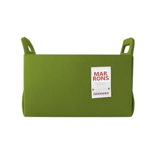 Collapsible Felt OLIVE Storage Bin Medium 11"x7.1"x7.1" – Foldable Basket with Handles for Closet, Storage, Laundry Room Organization, Decorative Storage Bins for Shelves, Cube Storage - color: OLIVE, size: MEDIUM