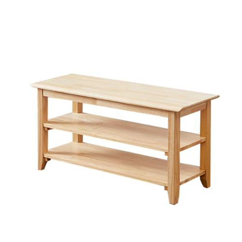 XKZG Storage Bench Wooden Shoe Rack Bench Simple Style Wood Entryway Bench (Natural,31.5") - color: Natural, size: 31.5"W x 11.8"D x 16.5"H