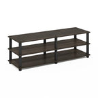 Furinno 14038DBR/BK TST No Tools 3-Tier Wide Shoe Storage Rack, Dark Brown/Black 47 Inch - color: Dark Brown/Black, size: 3-Tier (47.2"W)
