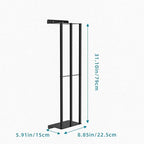 Susswiff Towel Racks for Bathroom 31 Inch - Wall Mounted, Solid 2 Metal Shelves and 3 Vertical Bars, Can Holds 6 Large Rolled Bath Towels - for Modern Decor Bathroom Towel Storage (Matte Black) - size: A-31"
