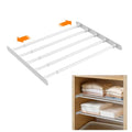 VanlonPro Expandable Closet Shelf Wall-Mounted Metal Storage Rack Adjustable Closet Rod DIY Divider Separator Space Saving for Cabinet Wardrobe Cupboard Kitchen Pantry Cupboard, 17.2-27.7 Inches - size: 43.8-70.4cm/17.2-27.7inches