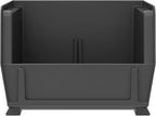Akro-Mils 30220 AkroBins Plastic Storage Bins, Space-Saving Stackable Bins for Garage, Pantry, Craft Organization, 7" x 4" x 3", Black, 24-Pack - color: Black