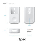 elago Universal Remote Holder Mount Compatible with Apple TV and All Other Control Devices - Adhesive Tape or Screw Mounting Options, Available Wired Charging [Small] [3rd & 2nd Gen] [White] - color: White, size: Small - 2&3 Gen