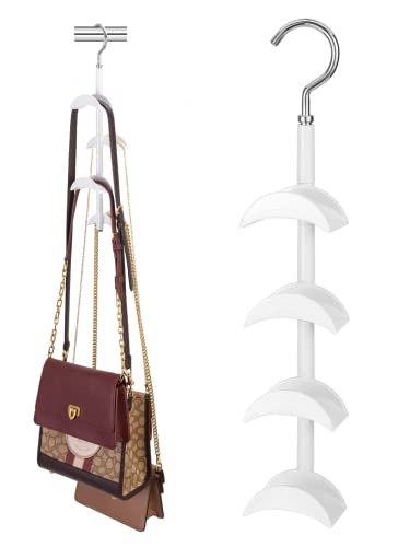 Purse Hanger for Closet - Rotating Handbag Hanging Hook Bag Storage Space Saver with 4 Hooks, Hanging Organizer for Scarf Handbag Belt - style: Purse Hook-1 Pcs