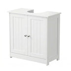 Bonnlo Pedestal Sink Storage Cabinet with 2 Doors Traditional Under Sink Cabinet Bathroom Space Saver Organizer with Adjustable Shelf White 23 5/8" W x 11 7/16" D x 23 5/8" H - color: White