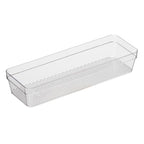 Oggi Clear Drawer Organizer - 3" X 9.5" - Ideal for Organizing Kitchen Drawers, Office, Desk, Silverware, Kitchen Utensils, Cosmetics and Bathrooms - size: 3" by 9"