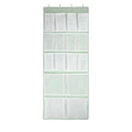 16 Pockets- Over Door Hanging Storage Organizer with 4 Kinds Pouch,Behind Closet Hanging Shelf Holder for Sock,Hat,Underwear,Travel Outfit,Shoes,Back of Door Space-saving Organization for Home,Dorm,RV - style: Medium-Green: Pack of 1