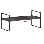 Expandable Cabinet Countertop Shelves 16.5-27’’L, Adjustable Metal Spice Rack Organizer, Stackable Kitchen Counter Storage Shelves Organizers for Cabinet Organization, Black - size: 1Pack-Special-10.2''Wx(16.5-27'')Lx9.6''H-Black
