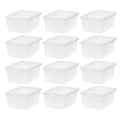 IRIS USA 12-Pack Storage Bins with Lids, 15 Quart, Shoe Boxes Clear Stackable Containers Organize Shoes Closet Shelves, Organization Teacher Tools, Game Storage - BPA-Free Plastic - size: 15 Qt, style: 12 Pack