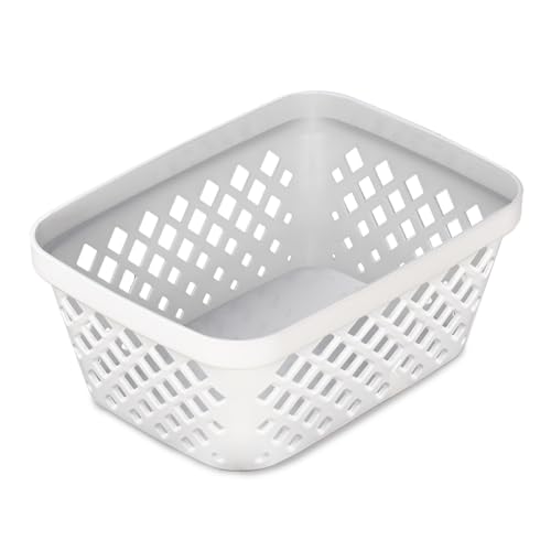 Glad Plastic Storage Basket Set - Multipurpose Drawer Trays, Kitchen Pantry Containers, and Bathroom Bins - 9 Pack Small Organizers, White, 6.25" L x 4.6" W x 2.7" H - color: White, size: Small