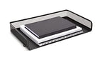 TRU RED Side‑Load Stackable Metal Letter Tray, Matte Black – Desktop Paper Organizer for Office Files & Documents