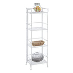 Convenience Concepts Xtra Storage 4 Tier Folding Metal Shelf, White - color: White