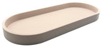 Happitasa Premium 12” x 5” Silicone Vanity Tray | Sink and Surface Organizer with Sturdy Non-Slip Base | Heat Safe, Dishwasher Safe (Sand Dollar) - color: Sand Dollar