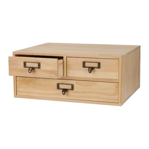 Wooden Storage Box Apothecary Drawers Vintage Wooden Box Wood Desktop Organizer Countertop Drawers Library Card Catalog Cabinet Apothecary Cabinet（WOOD 03） - color: WOOD03