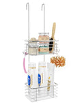 2-Tier shower caddy hanging,shower rack,small hanging bathroom organizer,bathroom door organizer,shower caddy over shower head - size: Narrow double-layer design