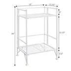 Convenience Concepts Xtra Storage Shelves - 2 Tier Folding Metal Organizer Shelf for Office, Closet, Laundry Room, Garage, Kitchen, Bathroom, & Bedroom, No Tools Assembly, White - color: White
