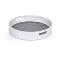 Copco Under-Sink Pantry and Cabinet Organizer, 18-Inch, Revolving Storage Solution, White and Gray - color: White and Gray