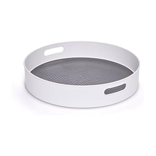 Copco Under-Sink Pantry and Cabinet Organizer, 18-Inch, Revolving Storage Solution, White and Gray - color: White and Gray