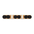 Full Circle Get A Grip, Wall-Mounted Mop and Broom Organizer, Lightweight Bamboo with Foam Pegs, Easy to Install Home Organization, Also Perfect for Garden Tools and Garage, Small - size: Small, 3 pegs
