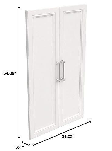 ClosetMaid Modular Storage Pair Set, Wood Closet Organizer, Shaker Style, Add On Accessory for Shelf Units, White, Solid 2-Door Kit - color: White