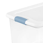 Sterilite 16-Pack Latching Box, Under Bed Storage Bins with Lids, Clear Plastic, 106 Quart - Heavy-Duty Organizing Containers for Closet, Bathroom, and Office - size: 106 Quart, style: 16 Pack