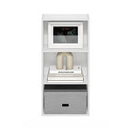 Furinno Luder 3-Tier Open Shelf Bookcase, White - color: White, size: 3-Tier, 9.3 x 16 x 31.4