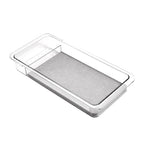 madesmart Dental Tray Drawer Organizer with Drying Stone, Clear Plastic Organizer for Toothbrush, Dental Floss, Water Flosser, Mouthwash - size: Regular