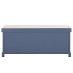 SAFAVIEH Home Collection – Lonan Blue Storage Bench with Seat Cushion, 3 Basket Drawers, Coastal Farmhouse Entryway Design (AMH5733H) - color: Blue