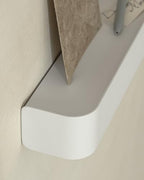 Kazai. Key Holder for Wall 'Tone' | Minimalist Key Hooks Design from Berlin | Modern Key Hanger with Metal Shelf | Key Hook Wall Mounted as Hallway Furniture | White - color: White