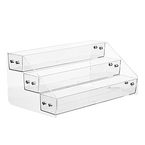 Acrylic Spice Rack, Tiered Spice Rack Shelf Seasoning Organizer for Countertop, Cabinet, Pantry, Kitchen Storage - 3 Tier - color: 1PCS, size: 3Tier
