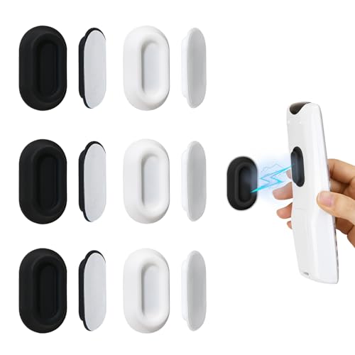 XYOFUN Magnetic Remote Control Holder Wall Mount - 6 Pcs No Drill Self-Adhesive Organizer for Air Conditioner & TV Remotes, Storage Caddy for Televisions Backside - White&Black - color: White&Black
