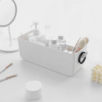 Bedside Hanging Caddy, Plastic Hanging Storage Shelf Holder Organizer for Phone Glasses Bottle Office Supplies in Dorm Room Bathroom Camper Rv - White (Caddy)