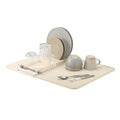 Umbra Udry Dish Rack and Microfiber Drying Mat – Space-Saving Design Folds Up for Easy Storage, Basic Rack, Linen - color: Linen, style: Basic Rack