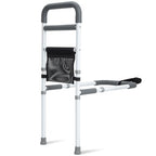 Bed Rails for Elderly Adults Safety - Adjustable Bed Assist Rail for Seniors Fall Prevention with Support Leg, Bedside Grab Bar Cane with Storage Pocket, Fits King, Queen, Full, Twin Bed