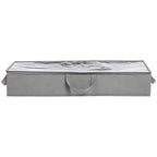 Amazon Basics Under Bed Storage Bags for Clothes, Blankets and Linens, Foldable Fabric Containers with Clear Window and Handles, 30.2" x 20" x 5.7", Gray, 2-Pack - size: 30.2" x 20" x 5.7", style: Flat Loop Handles Underbed - 2 Pack