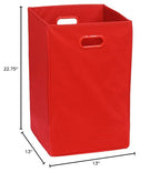 Simple Houseware Foldable Closet Laundry Hamper Basket, Red - color: Red