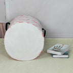 LANGYASHAN Laundry Basket Canvas Fabric Collapsible Organizer Basket for Storage Bin Toy Bins Gift Baskets Bedroom Clothes Children Nursery Hamper (Angel Heart) - color: Round Angel Heart