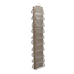 Household Essentials 20-Pocket Closet Shoe File, Beige - color: Latte